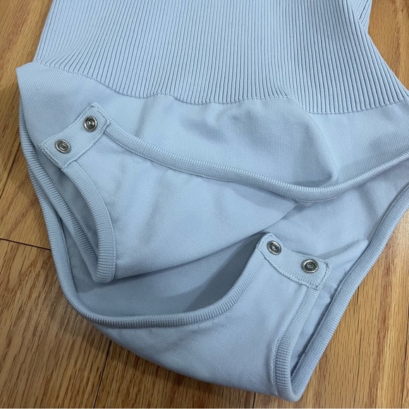 Tibi Tech Rib Bodysuit Light Blue - Picture 8 of 16